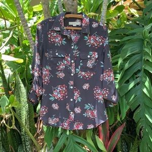 Loft Floral Button Down Blouse